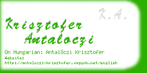 krisztofer antaloczi business card