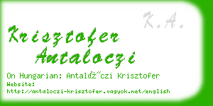 krisztofer antaloczi business card